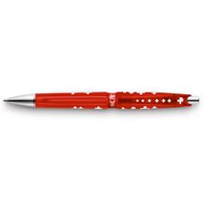 Picture of Caran d'Ache Frosty Ruby Red Swiss Flag Ballpoint Pen
