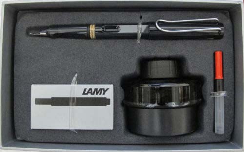 Lamy Safari Black Gift Set Fountain Pen Medium Nib -Montgomery Pens  Fountain Pen Store 212 420 1312