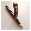 Picture of Parker Duofold Amber Check Demi Fountain Pen 18KT Gold Nib
