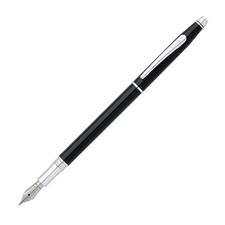 Picture of Cross Classic Century Black Lacquer Chrome Trim Fountain Pen Medium Nib