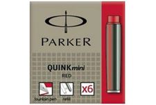 Picture of Parker Quink Mini Ink Cartridges Red 6 Per Pack