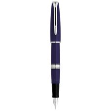 Picture of Waterman Charleston Blue Chrome Trim Fountain Pen Fine Nib