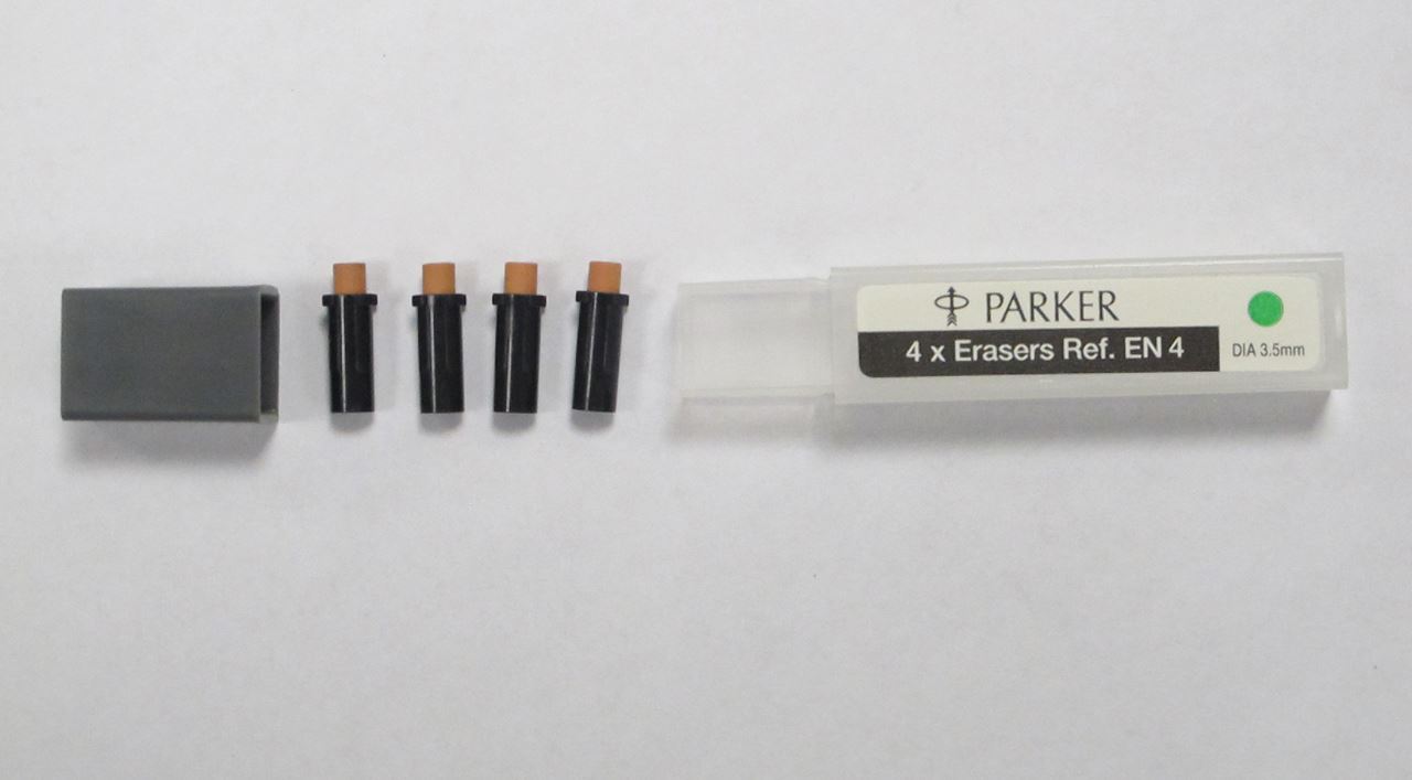 PARKER 11982 ERASERS FOR PARKER PENCILS with eraser inside NEW 