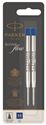 Picture of Parker Quink Flow Ballpoint Refill Blue Medium Point (2 Per Card)