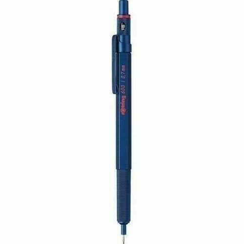 Rotring 600 Mechanical Pencil 0.7mm Blue Full Metal-Montgomery Pens  Fountain Pen Store 212 420 1312