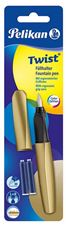 Picture of Pelikan Twist Fountain Pen Gold Color Edition Medium Nib In Blister Package #811408