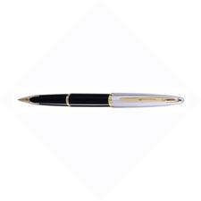 Picture of Waterman Carene Deluxe Black Lacquer and Silver Fountain Pen Broad Nib