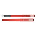 Picture of Parker Vector XL Red & Chrome Trim Fountain Pen Fine Nib