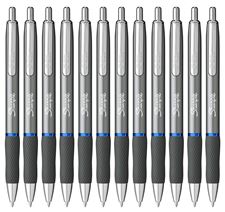 Picture of Sharpie S-Gel Pen Gunmetal Metal Barrel Medium Point 0.7mm Blue Ink 12 Pens