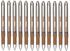 Picture of Sharpie S-Gel Pen Champagne Metal Barrel Medium Point 0.7mm Blue Ink 12 Pens