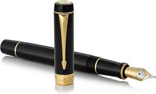 Picture of Parker Duofold Centennial Black & Gold Fountain Pen Fine Point 18K Nib