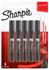Picture of Sharpie 5 Permanent Markers Black Chisel Tip W10