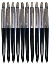Picture of Old Style Parker Jotter Black Ballpoint Pens With Black M Pt Refills New In Tray