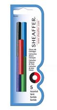 Picture of Sheaffer 5 Assorted Colors Fountain Pen Ink Cartridges Pack Of 5 In Pack 96400