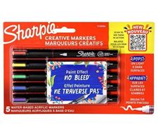 Picture of Sharpie Acrylic Creative Markers Brush Assorted Colors Pack Of 5