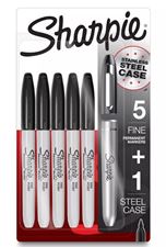 Picture of Sharpie stainless Steel Markers Case + 5 Markers Black Fine 2135418